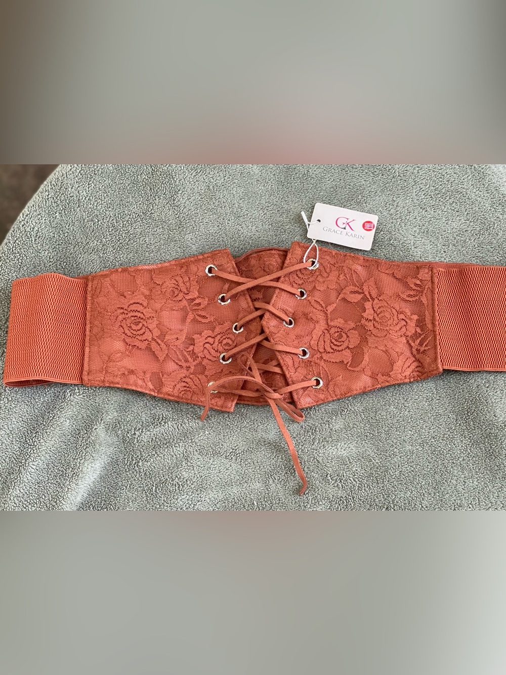 New Grace Karin Brown Jacquard Cinch Corset Belt XXL 2X Ren Faire Whimsical Goth